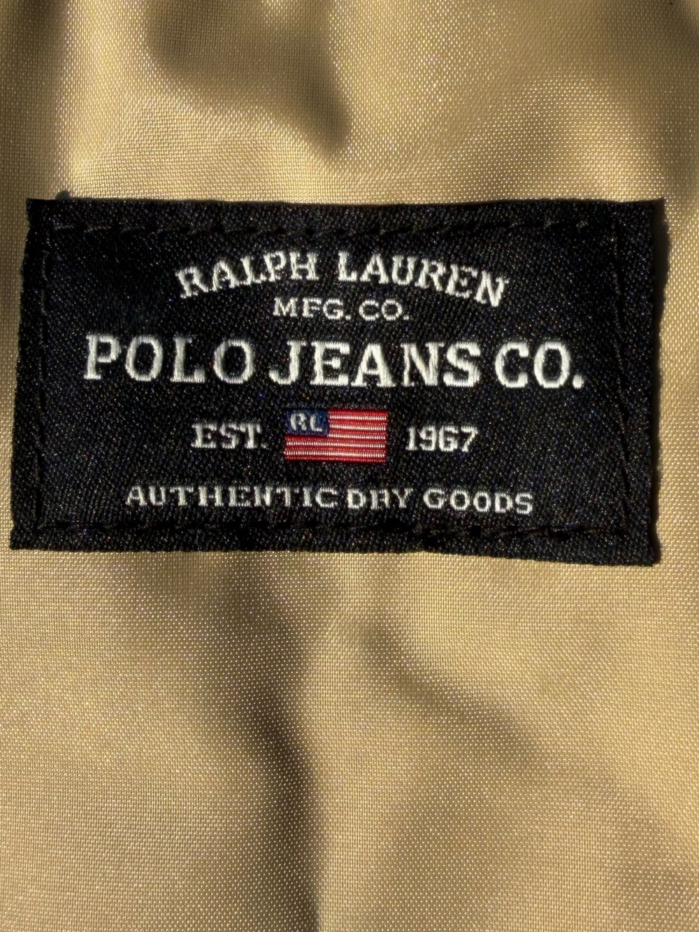 Ralph Lauren Vintage with Tags Polo Jeans Co. Tan and Black Duffel - Picture 5 of 10